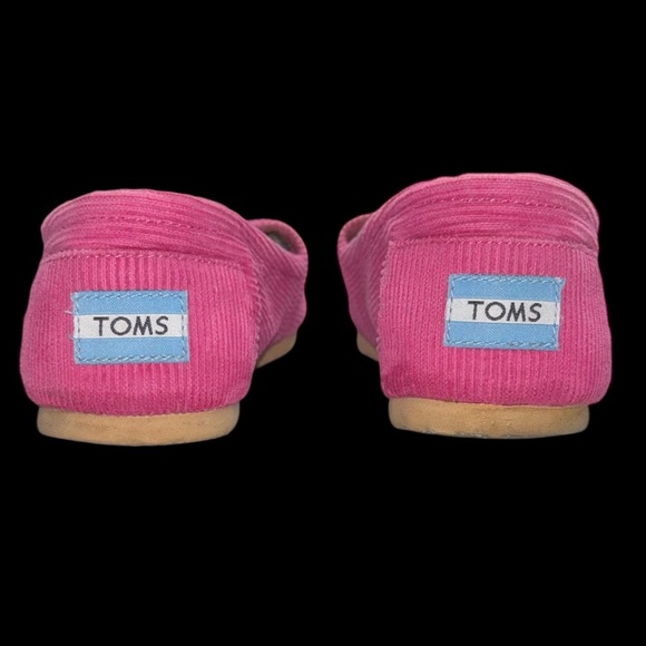 TOMS | Pink Corduroy Classic Slip-On Shoes | W6.5 - Picture 3 of 11
